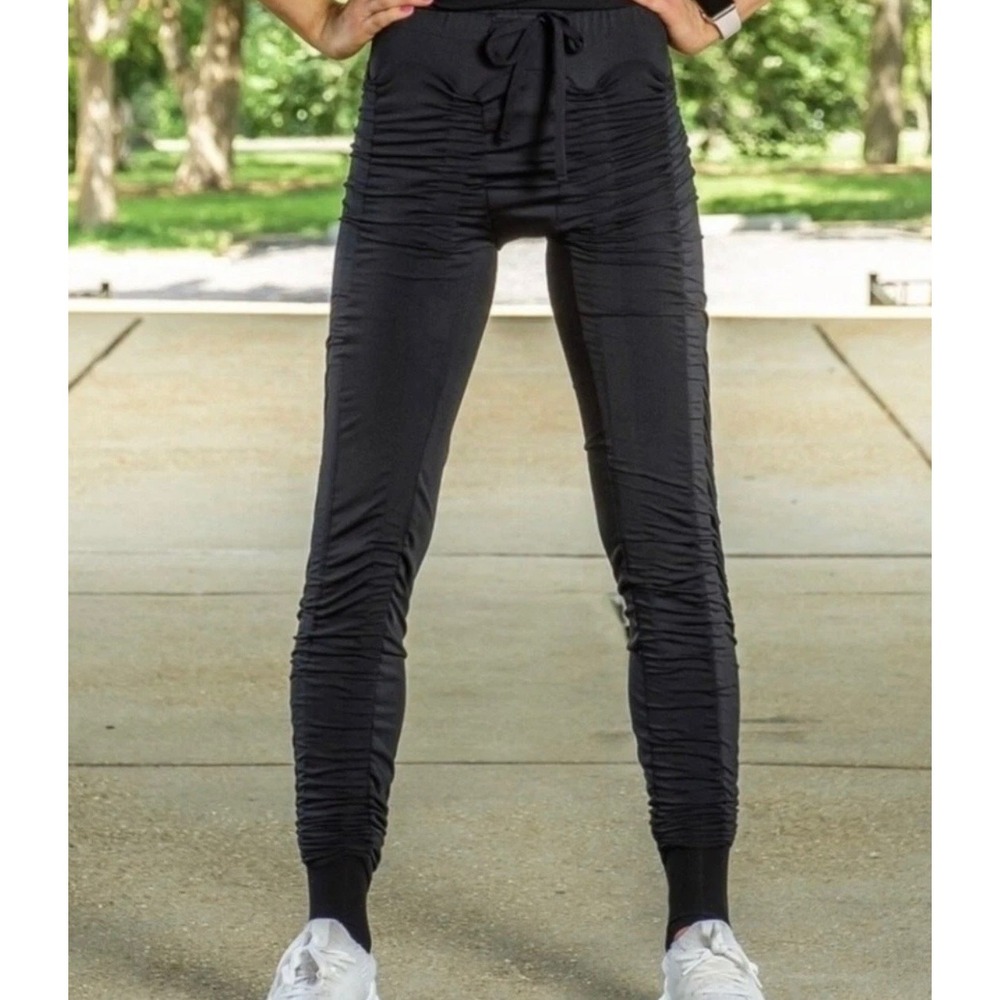 AGOGIE Womens Resistance Band Leggings Ruched Performance Pants PM +40 Black